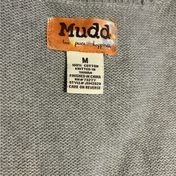 Mudd Shortsleeved Grey 5 Button Up Sweater Shirt. - Picture 4 of 6